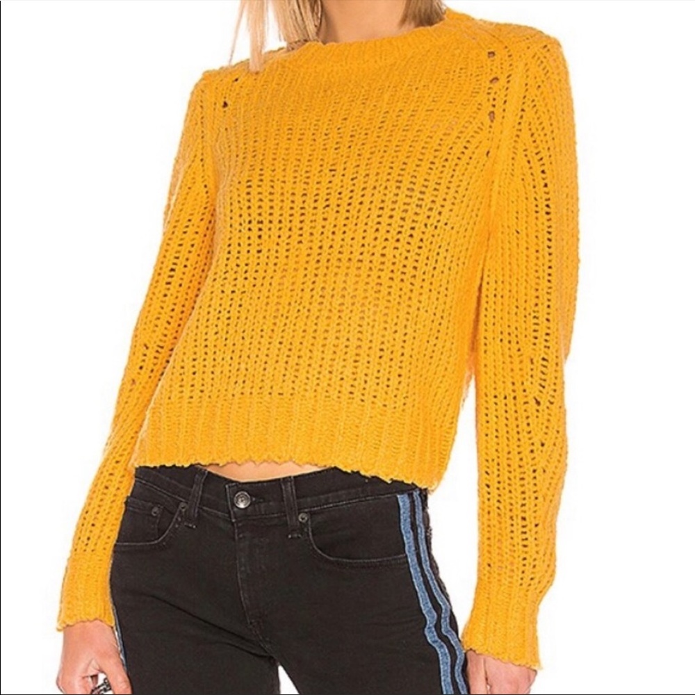 Rag & Bone Gold Arizona Merino Wool Knit Sweater